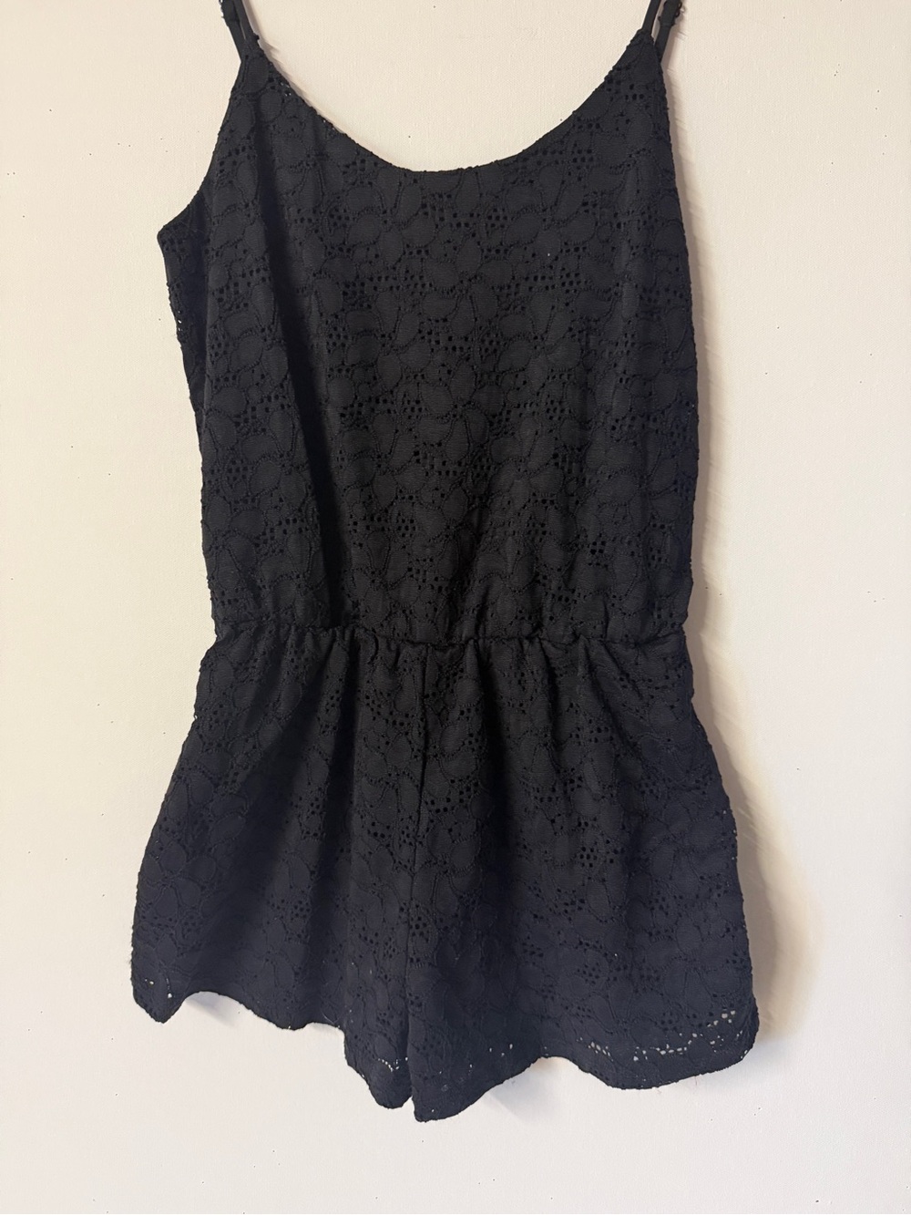 Ambiance Black Lace Casual Shorts Romper